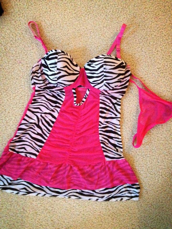 Zebra hot pink chemise